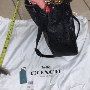 Black w/ flowers Coach purse